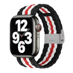 Bracelet de montre tressé en nylon pour Apple Watch Series, 7 41mm / 6&SE&5&4 40mm / 3&2&1 38mm