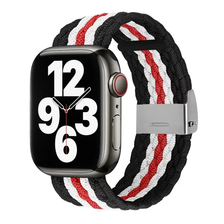 Bracelet de montre tressé en nylon pour Apple Watch Series, 7 41mm / 6&SE&5&4 40mm / 3&2&1 38mm