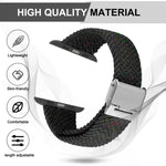 Bracelet de montre tressé en nylon pour Apple Watch Series, 7 41mm / 6&SE&5&4 40mm / 3&2&1 38mm