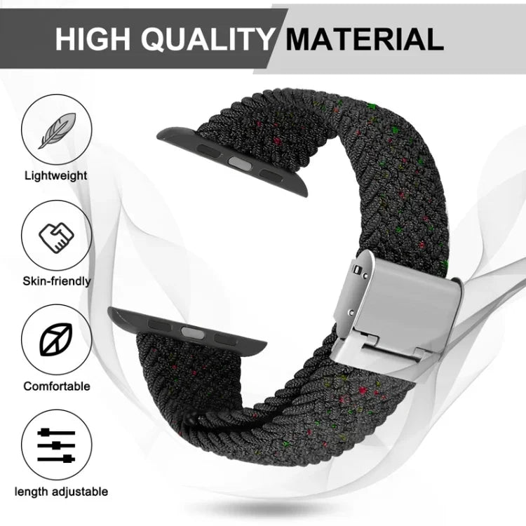 Bracelet de montre tressé en nylon pour Apple Watch Series, 7 41mm / 6&SE&5&4 40mm / 3&2&1 38mm