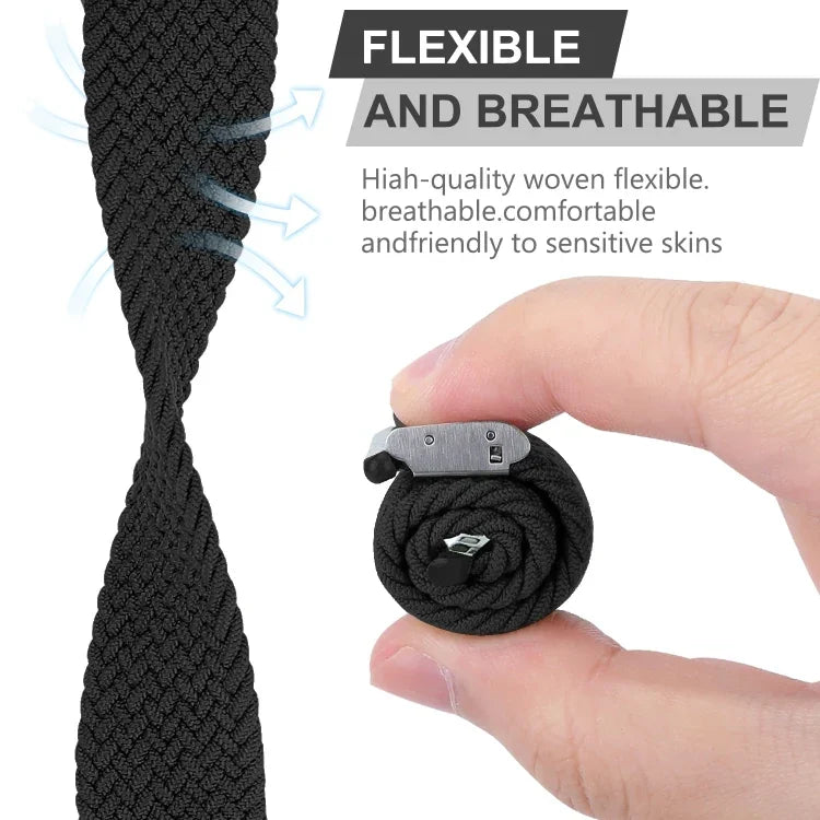 Bracelet de montre tressé en nylon pour Apple Watch Series, 7 41mm / 6&SE&5&4 40mm / 3&2&1 38mm