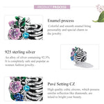 Perles de fleur nervurées en argent sterling S925 pour bracelet et collier de bricolage, fleur nervurée en forme de cœur