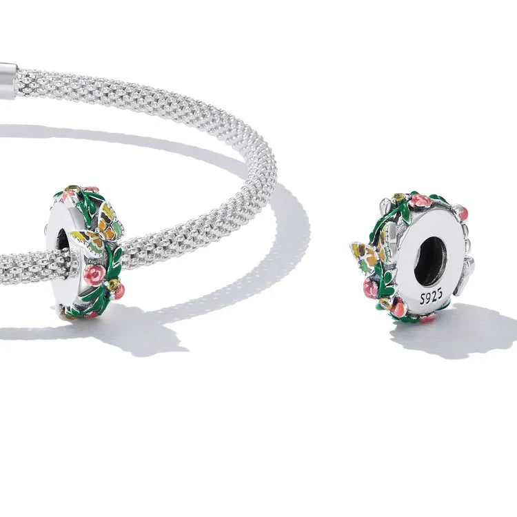 Accessoires pour bracelet et collier DIY en perles papillon et fleurs en argent sterling S925, Papillon Fleur