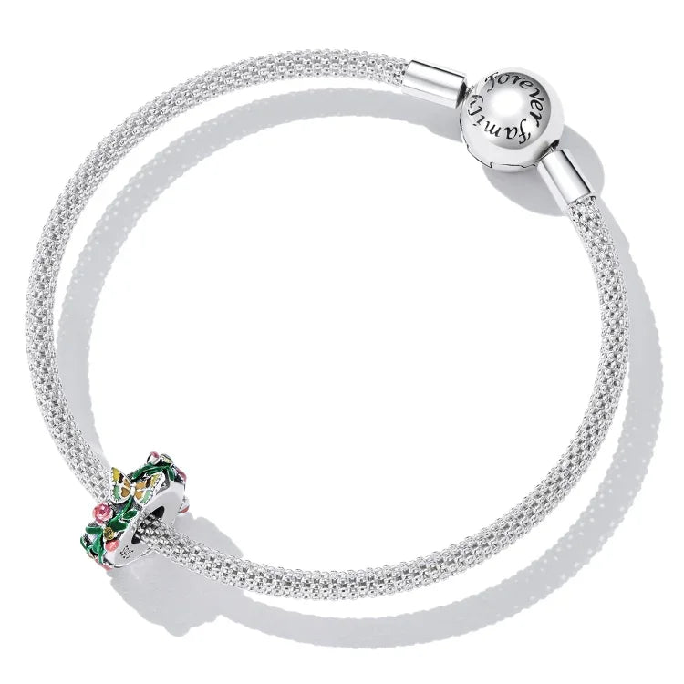 Accessoires pour bracelet et collier DIY en perles papillon et fleurs en argent sterling S925, Papillon Fleur