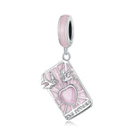 Pendentif Tarot l'Amoureux en argent sterling S925, accessoires de bracelet et collier DIY, Tarot l'Amoureux