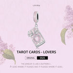 Pendentif Tarot l'Amoureux en argent sterling S925, accessoires de bracelet et collier DIY, Tarot l'Amoureux