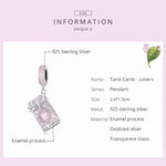 Pendentif Tarot l'Amoureux en argent sterling S925, accessoires de bracelet et collier DIY, Tarot l'Amoureux