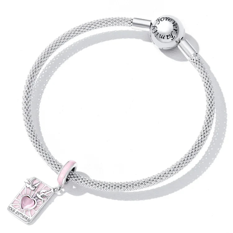 Pendentif Tarot l'Amoureux en argent sterling S925, accessoires de bracelet et collier DIY, Tarot l'Amoureux