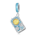 S925 Argent Sterling Tarot Soleil Pendentif DIY Bracelet Collier Accessoires, Tarot Soleil