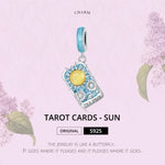 S925 Argent Sterling Tarot Soleil Pendentif DIY Bracelet Collier Accessoires, Tarot Soleil