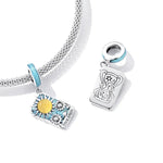 S925 Argent Sterling Tarot Soleil Pendentif DIY Bracelet Collier Accessoires, Tarot Soleil