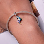 Pendentif perroquet en argent sterling S925, accessoires de collier bracelet DIY, perroquet