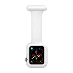 Boîtier de montre en silicone pour infirmière avec broche pour Apple Watch Series, 7 41mm / 6&SE&5&4 40mm / 3&2&1 38mm, 7 45mm / 6&SE&5&4 44mm / 3&2&1 42mm