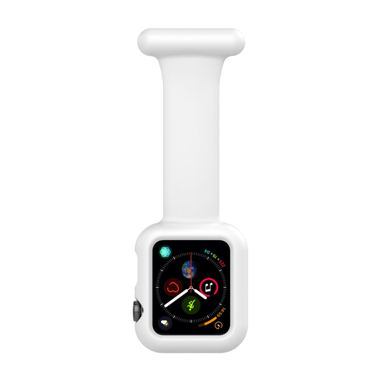 Boîtier de montre en silicone pour infirmière avec broche pour Apple Watch Series, 7 41mm / 6&SE&5&4 40mm / 3&2&1 38mm, 7 45mm / 6&SE&5&4 44mm / 3&2&1 42mm