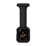 Boîtier de montre en silicone pour infirmière avec broche pour Apple Watch Series, 7 41mm / 6&SE&5&4 40mm / 3&2&1 38mm, 7 45mm / 6&SE&5&4 44mm / 3&2&1 42mm