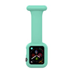 Boîtier de montre en silicone pour infirmière avec broche pour Apple Watch Series, 7 41mm / 6&SE&5&4 40mm / 3&2&1 38mm, 7 45mm / 6&SE&5&4 44mm / 3&2&1 42mm