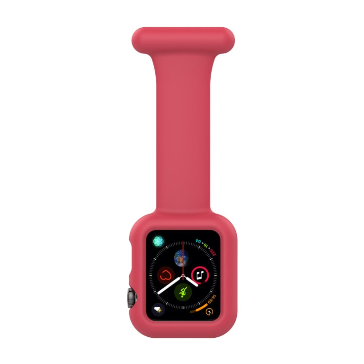 Boîtier de montre en silicone pour infirmière avec broche pour Apple Watch Series, 7 41mm / 6&SE&5&4 40mm / 3&2&1 38mm, 7 45mm / 6&SE&5&4 44mm / 3&2&1 42mm
