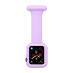 Boîtier de montre en silicone pour infirmière avec broche pour Apple Watch Series, 7 41mm / 6&SE&5&4 40mm / 3&2&1 38mm, 7 45mm / 6&SE&5&4 44mm / 3&2&1 42mm
