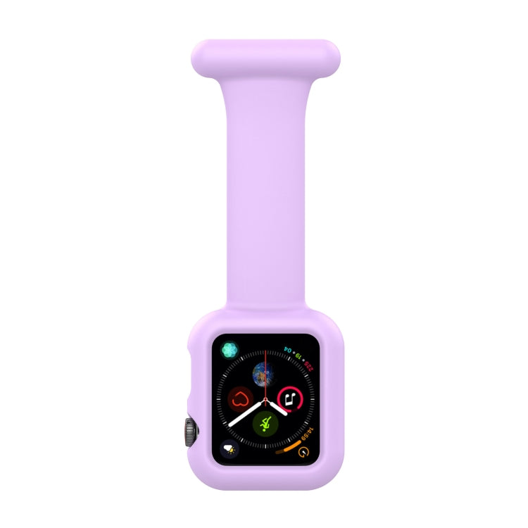 Boîtier de montre en silicone pour infirmière avec broche pour Apple Watch Series, 7 41mm / 6&SE&5&4 40mm / 3&2&1 38mm, 7 45mm / 6&SE&5&4 44mm / 3&2&1 42mm