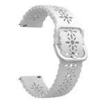 Bracelet de montre en silicone creux motif fleur de prunier, pour Samsung Galaxy Watch4 40/44mm, pour Samsung Galaxy Watch4 Classic 42/46mm