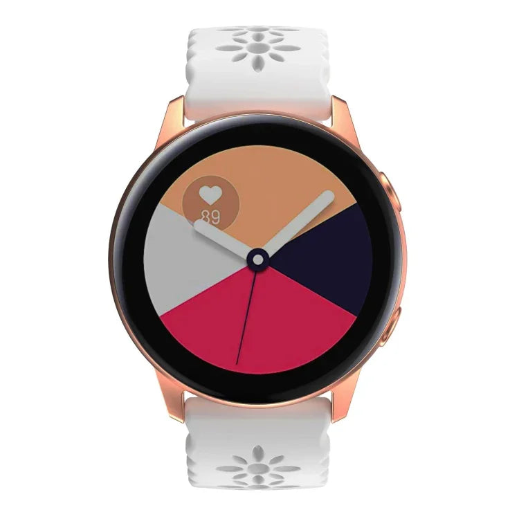 Bracelet de montre en silicone creux motif fleur de prunier, pour Samsung Galaxy Watch4 40/44mm, pour Samsung Galaxy Watch4 Classic 42/46mm