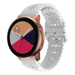 Bracelet de montre en silicone creux motif fleur de prunier, pour Samsung Galaxy Watch4 40/44mm, pour Samsung Galaxy Watch4 Classic 42/46mm