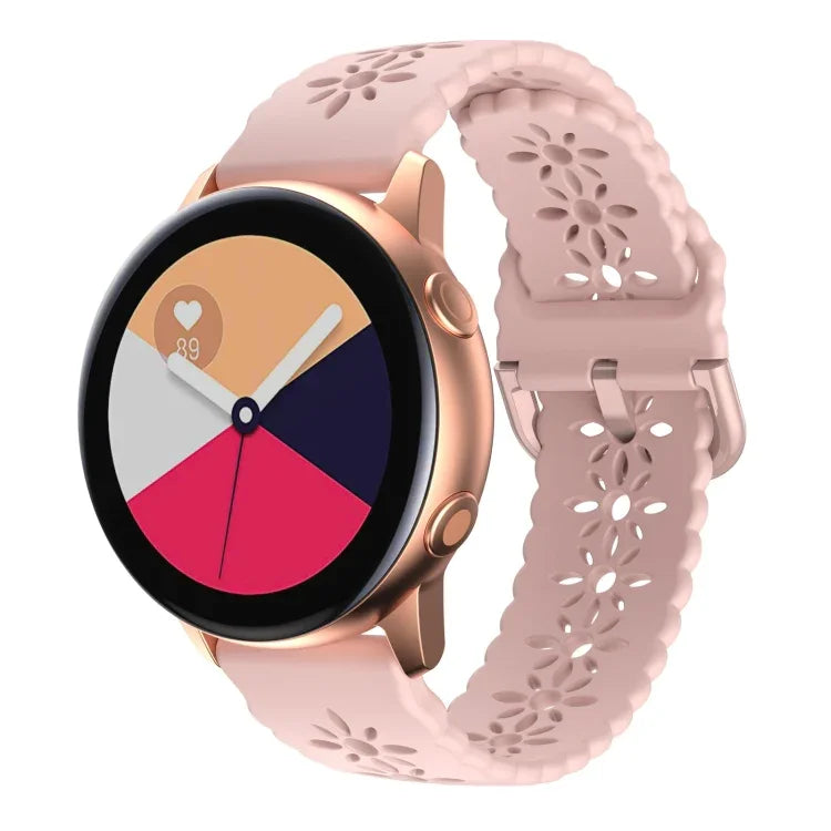 Bracelet de montre en silicone creux motif fleur de prunier, pour Samsung Galaxy Watch4 40/44mm, pour Samsung Galaxy Watch4 Classic 42/46mm