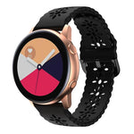 Bracelet de montre en silicone creux motif fleur de prunier, pour Samsung Galaxy Watch4 40/44mm, pour Samsung Galaxy Watch4 Classic 42/46mm