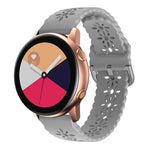 Bracelet de montre en silicone creux motif fleur de prunier, pour Samsung Galaxy Watch4 40/44mm, pour Samsung Galaxy Watch4 Classic 42/46mm