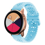 Bracelet de montre en silicone creux motif fleur de prunier, pour Samsung Galaxy Watch4 40/44mm, pour Samsung Galaxy Watch4 Classic 42/46mm