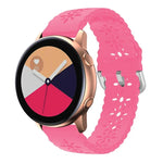 Bracelet de montre en silicone creux motif fleur de prunier, pour Samsung Galaxy Watch4 40/44mm, pour Samsung Galaxy Watch4 Classic 42/46mm