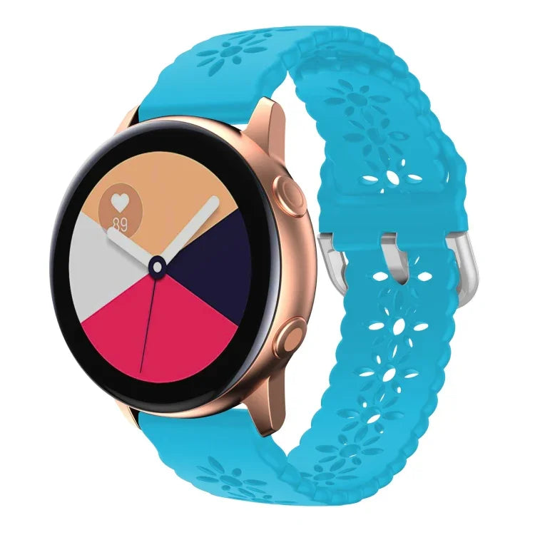 Bracelet de montre en silicone creux motif fleur de prunier, pour Samsung Galaxy Watch4 40/44mm, pour Samsung Galaxy Watch4 Classic 42/46mm