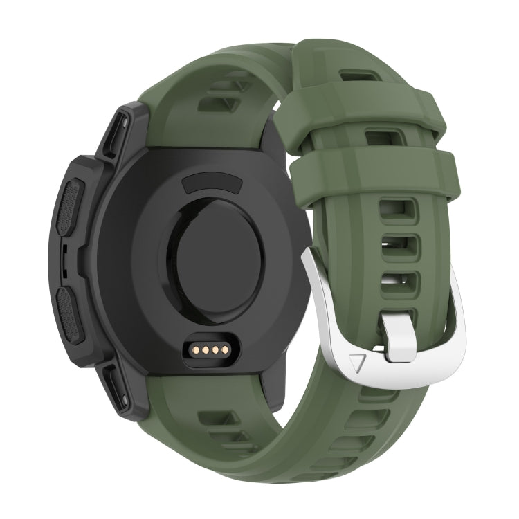Silicone Stainless Steel Buckle Watch Band, For Garmin Instinct 2S