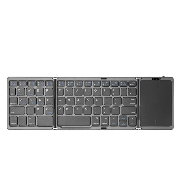 Clavier Bluetooth pliable rechargeable avec pavé tactile B089T, B089T (gris), B089T (argent), B089T (noir)