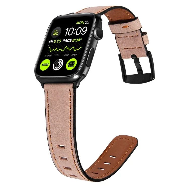 Bracelet de montre en cuir rétro pour Apple Watch Series, 7 41mm / 6&SE&5&4 40mm / 3&2&1 38mm, 7 45mm / 6&SE&5&4 44mm / 3&2&1 42mm