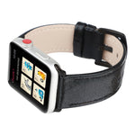 Bracelet de montre en cuir véritable à paillettes pour Apple Watch Series, 7 41mm / 6&SE&5&4 40mm / 3&2&1 38mm, 7 45mm / 6&SE&5&4 44mm / 3&2&1 42mm