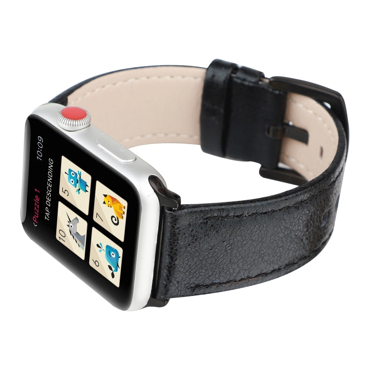 Bracelet de montre en cuir véritable à paillettes pour Apple Watch Series, 7 41mm / 6&SE&5&4 40mm / 3&2&1 38mm, 7 45mm / 6&SE&5&4 44mm / 3&2&1 42mm