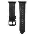 Bracelet de montre en cuir véritable à paillettes pour Apple Watch Series, 7 41mm / 6&SE&5&4 40mm / 3&2&1 38mm, 7 45mm / 6&SE&5&4 44mm / 3&2&1 42mm