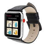 Bracelet de montre en cuir véritable à paillettes pour Apple Watch Series, 7 41mm / 6&SE&5&4 40mm / 3&2&1 38mm, 7 45mm / 6&SE&5&4 44mm / 3&2&1 42mm