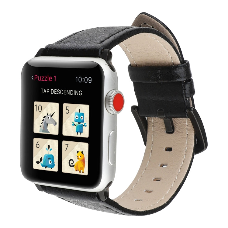 Bracelet de montre en cuir véritable à paillettes pour Apple Watch Series, 7 41mm / 6&SE&5&4 40mm / 3&2&1 38mm, 7 45mm / 6&SE&5&4 44mm / 3&2&1 42mm