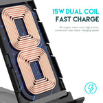 Support de chargeur sans fil rapide multifonction D2 15 W max. 6-en-1