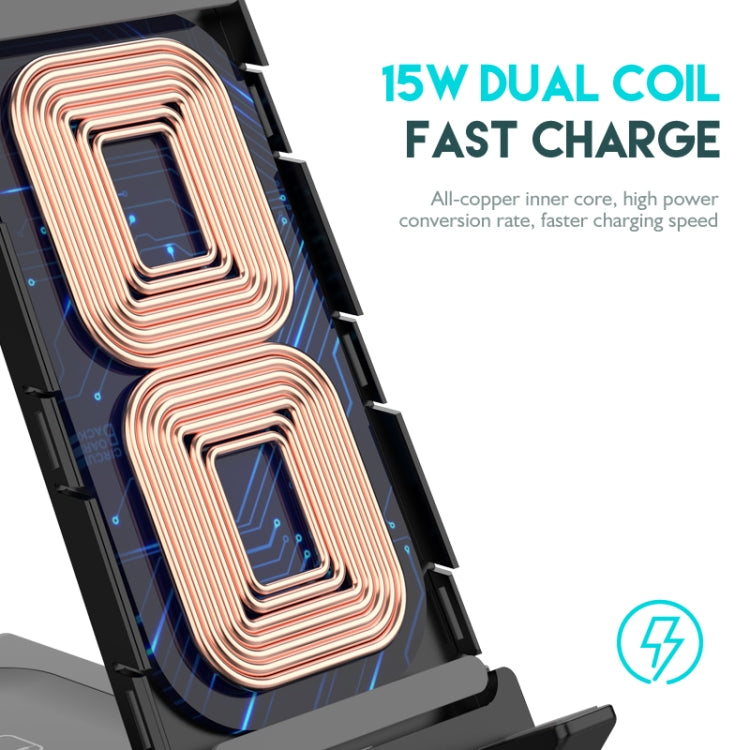 Support de chargeur sans fil rapide multifonction D2 15 W max. 6-en-1