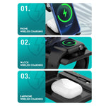 Support de chargeur sans fil rapide multifonction D2 15 W max. 6-en-1