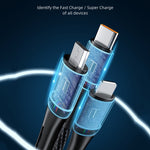 Câble de données de charge rapide 3 en 1 awei CL-972 Type-C / USB-C + 8 broches + Micro USB, longueur : 1,2 m