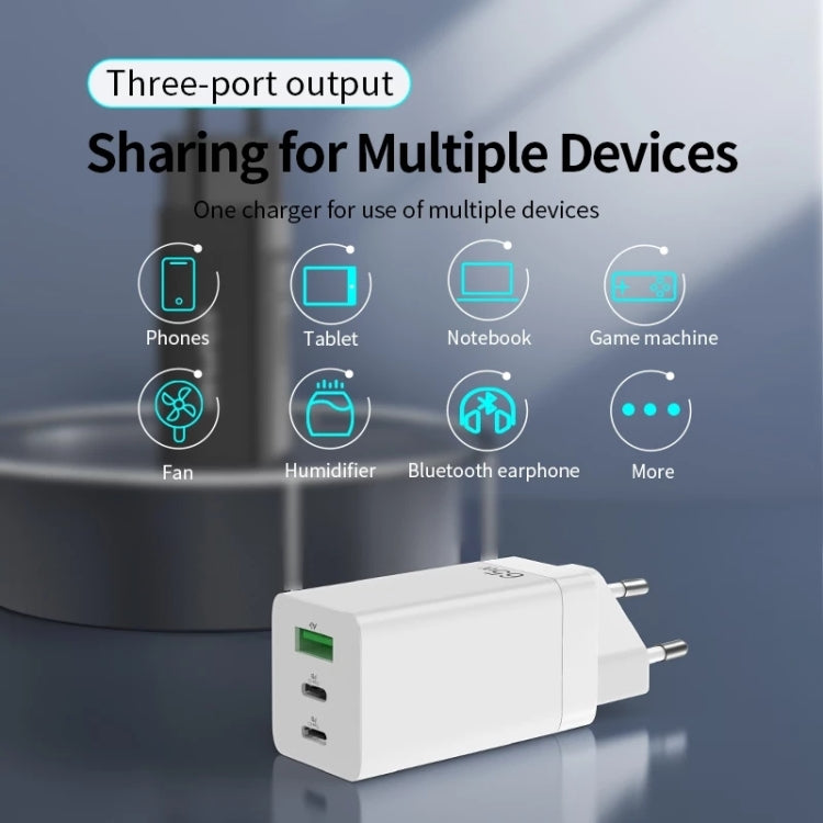 Chargeur de voyage rapide awei PD9 65W GaN, prise EU