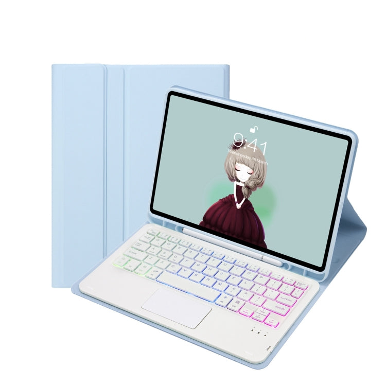 Étui en cuir avec sensation peau, emplacement pour stylet, clavier Bluetooth avec pavé tactile, pour iPad 9.7 2018&2017 / Pro 9.7 / Air 2, pour iPad 10.2 2021&2020&2019 / Air 2019 / Pro 10.5, pour iPad Air 11 2025 / 2024 / Pro 11 2021&2020&2018