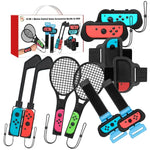 JYS JYS-NS215 Ensemble d'accessoires de sport somatosensoriel 10 en 1 pour Nintendo Switch, JYS 10 en 1