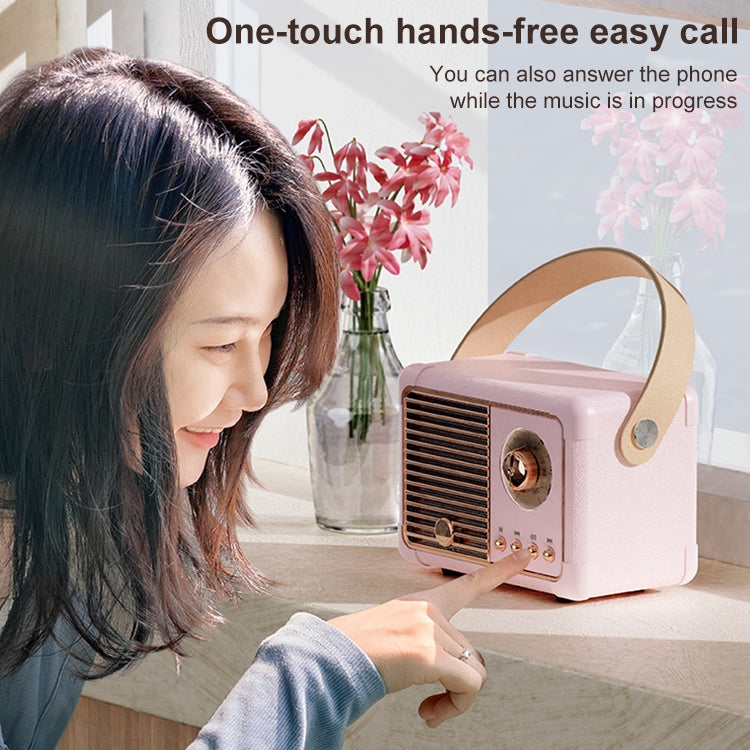 Enceinte Bluetooth sans fil mini rétro HIFI portable HM11 PLUS, HM11 PLUS (Jaune), HM11 PLUS (Noir), HM11 PLUS (Violet), HM11 PLUS (Rose), HM11 PLUS (Vert)