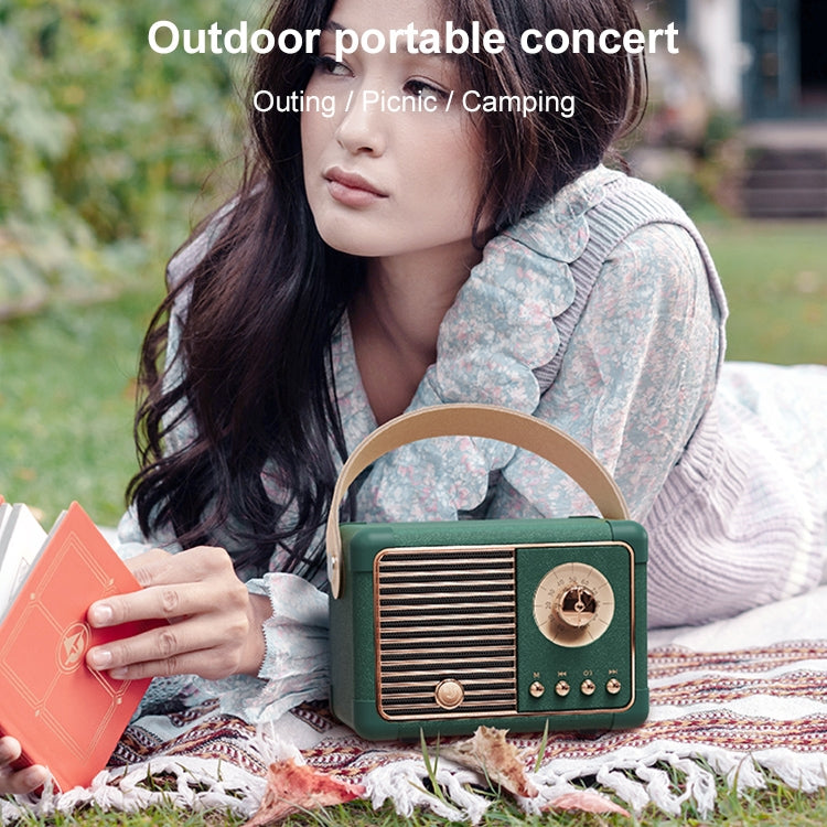 Enceinte Bluetooth sans fil mini rétro HIFI portable HM11 PLUS, HM11 PLUS (Jaune), HM11 PLUS (Noir), HM11 PLUS (Violet), HM11 PLUS (Rose), HM11 PLUS (Vert)