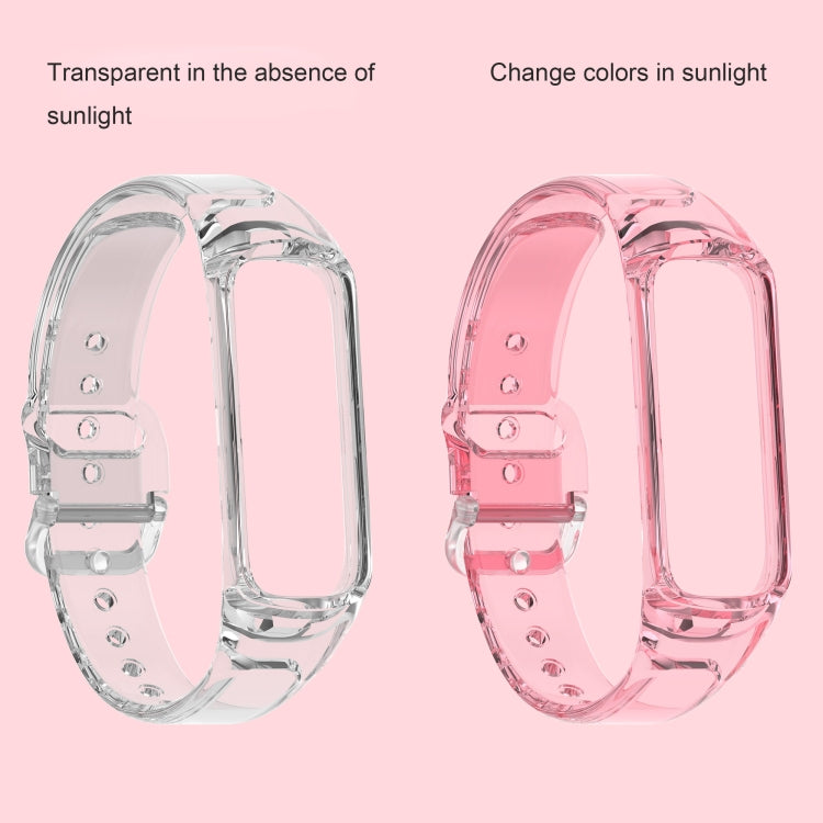 Décoloration dans le bracelet de montre en TPU clair, pour Samsung Galaxy Fit 2 SM-R220